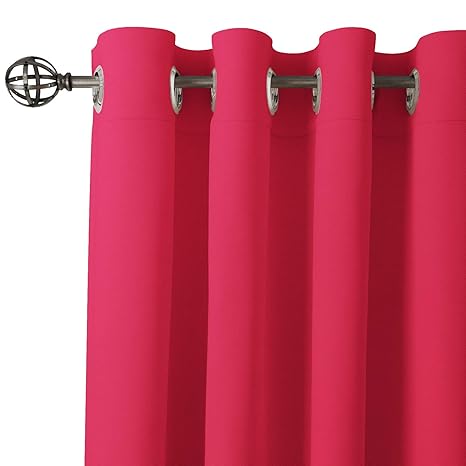 Buy Encasa Homes Door Window Curtain Plain Colour Fuchsia Pink