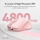 TECKNET Bluetooth Mouse Tri-Mode 4800DPI Rechargeable 6 Buttons Silent view 4