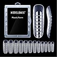 MODELONES Poly Extension Gel Dual Nail Form 120pcs Coffin Nails Clear Ballerina Nail Tips Full Cover
