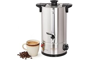 CLIVIA Coffee Urn Commercial, 60 Cups Coffee Percolator Stainless Steel Coffee Pot Large Coffee Dispenser Electric Percolatin