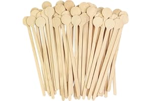 EVYIENEN 200pcs Coffee Stirrers Stir Sticks Disposable Wooden Beverage Mixer with Round Ends,7Inch Wood Stir Sticks for Coffee Cocktails Milk & Tea