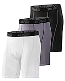 Runhit 3 Pack Compression Shorts for Men,Mens