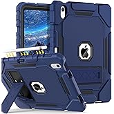 Grifobes for iPad A16 Case 11th Generation 11 inch 2025 / iPad 10th Generation Case 10.9 inch 2022, Heavy Duty Military Grade Shockproof Cover with Pencil Holder for i Pad 11/10 Gen (Navy Blue)