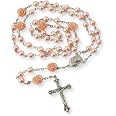 thumbnail image 2 of Catholic Rosary For Women Nazareth Pearl Rosary Necklace - Elegant White Beads With Lourdes Medal & Cross Rosarios Catolicos 2 of 11