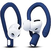 WC HookZ - Patented Upgraded Over Ear Hooks for AirPods Pro 1, 2 & AirPods 1, 2 & 3- Two Size Pairs Included in Package, Unique Left & Right Hook, Made by Wicked Cushions | Navy Blue