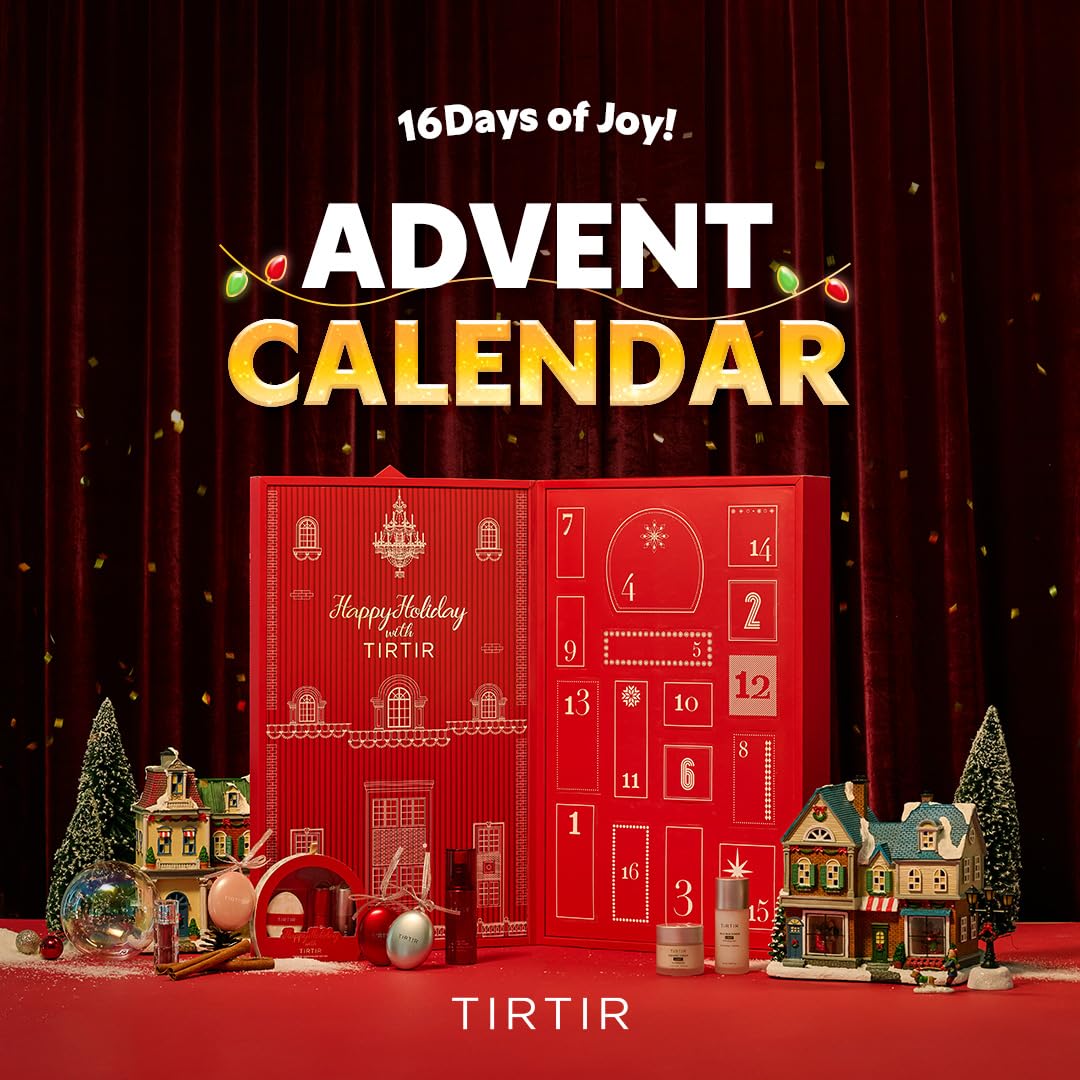 TIRTIR Advent Calendar 2024 | 16 Days of Holiday Gift Set for Women, Skincare and Makeup Set, Stocking Stuffers, Skincare & Cosmetic Christmas Gift for Her, 2024 Limited Edition
