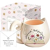 fcaylo Best Teacher Christmas Gift Boxes, Teacher Appreciation Gift Set with Coffee Mug Necklace, End of Years Thank You Birthday Presents Ideas for Teachers