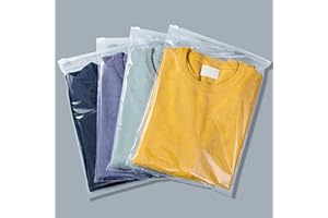 Svaldo Clear Zipper Bags Resealable for Clothes, 3 Mil Thick 10x13 inch Large Plastic Mailers Travel for Clothing, 100 Pcs Self Seal Apparel Poly Bags for Sweaters, Jeans Shipping