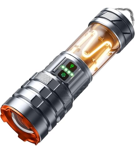 Iodoo 5000mAh 2-in-1 Rechargeable Flashlight & Camping Lantern - 5000 Lumens, Aluminum Body, IP45 Waterproof - View #4