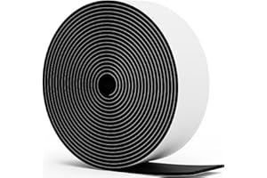 NABOWAN Self Adhesive Rubber Strips 1/16" (.062") Thick x 1" Wide x 120" Long, Self Stick Solid Rubber Roll, Perfect for Shock Absorption Gasket, Weather Stripping, DIY Projects