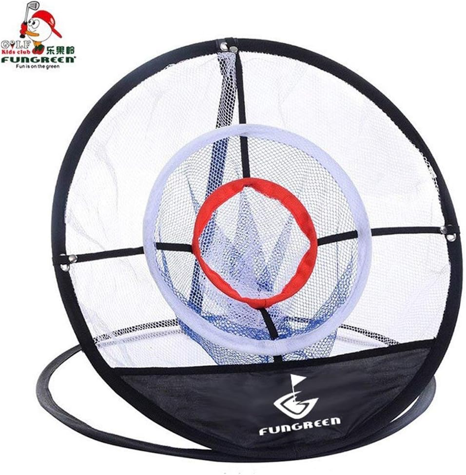 FUNGREEN 20 inch Golf Chipping Net Golf Train Mat Portable & Foldable Practice Hitting Net for Indoor Outdoor Golf…