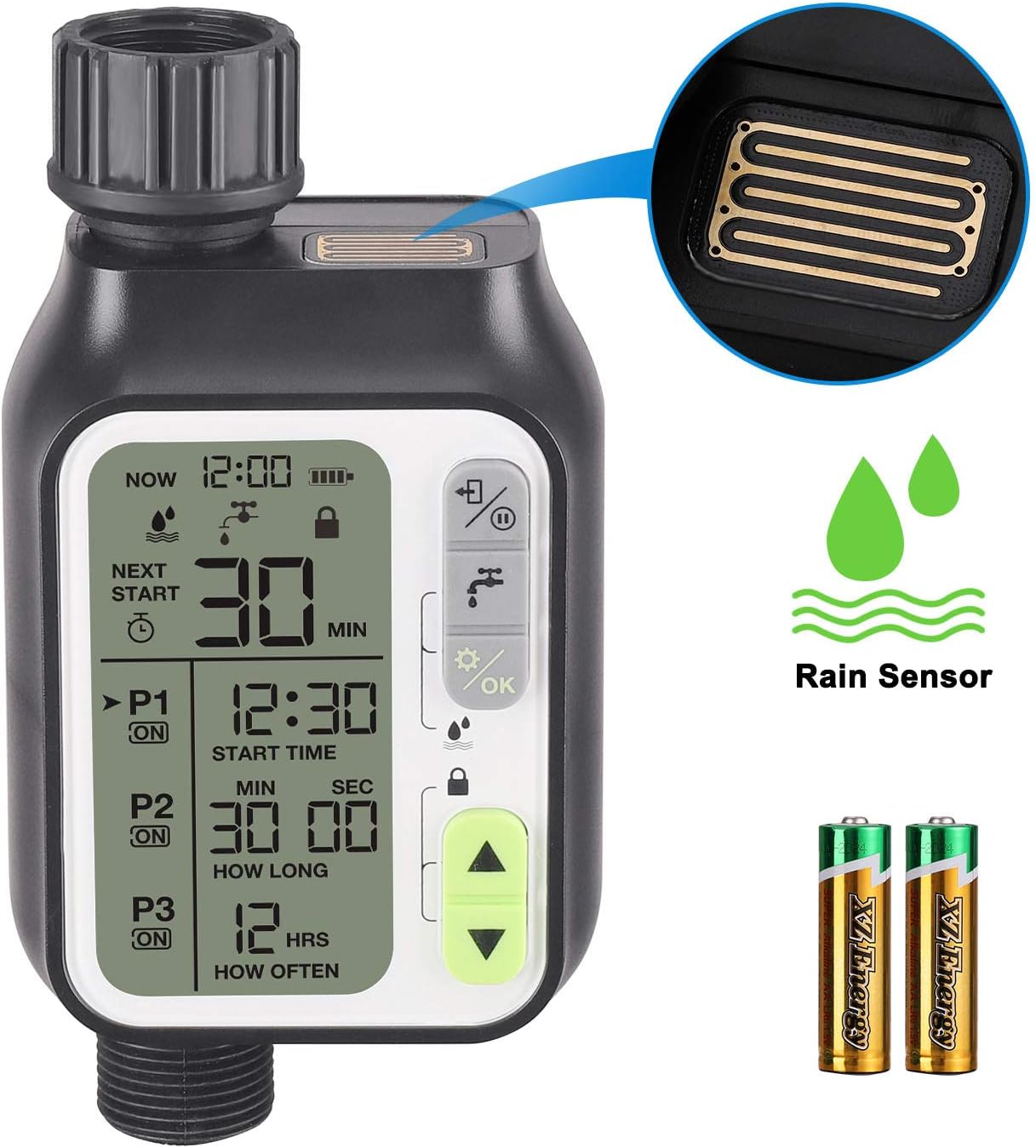 Irrigatietimer, elektronische WiFi automatische tuinirrigatie timer controller ondersteuning voor APP Smart Home afstandsbediening voor huis tuin/daktuin/gazon