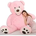 MaoGoLan Giant Pink Teddy Bear 6ft Stuffed Animal - Adorable Smiling Face Large Teddy Bear Plush - Life Size Teddy Bear Gift for Valentines Day,Anniversary,Birthday