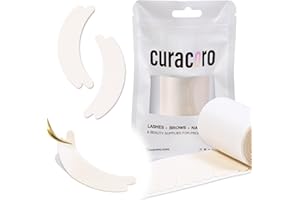 Curacoro Double Foam Eye Pads For Lash Extension, Hypoallergenic Eye Pads Lash Extension Supplies for Oily Skin & Sensitive E