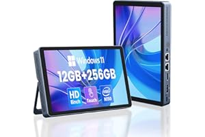 Mini PC N150(up to 3.6GHz) 12GB RAM DDR5 256GB SSD Win 11 Desktop Computer with LCD Screen, 4K@60Hz Dual 1000M LAN, Full-Feat