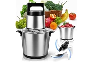 1200W 6L Electric Meat Grinder – Heavy-Duty Food Processor & Meat Blender, 6 Blades & 2 Speeds. Large Capacity Stainless Stee