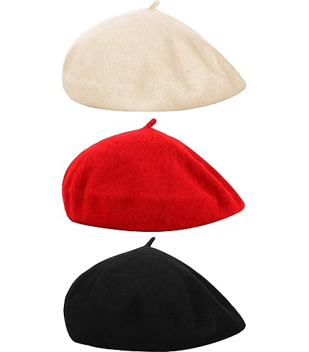 Wheebo Wool Beret Hat,Solid Color French Style Winter Warm  display picture 3