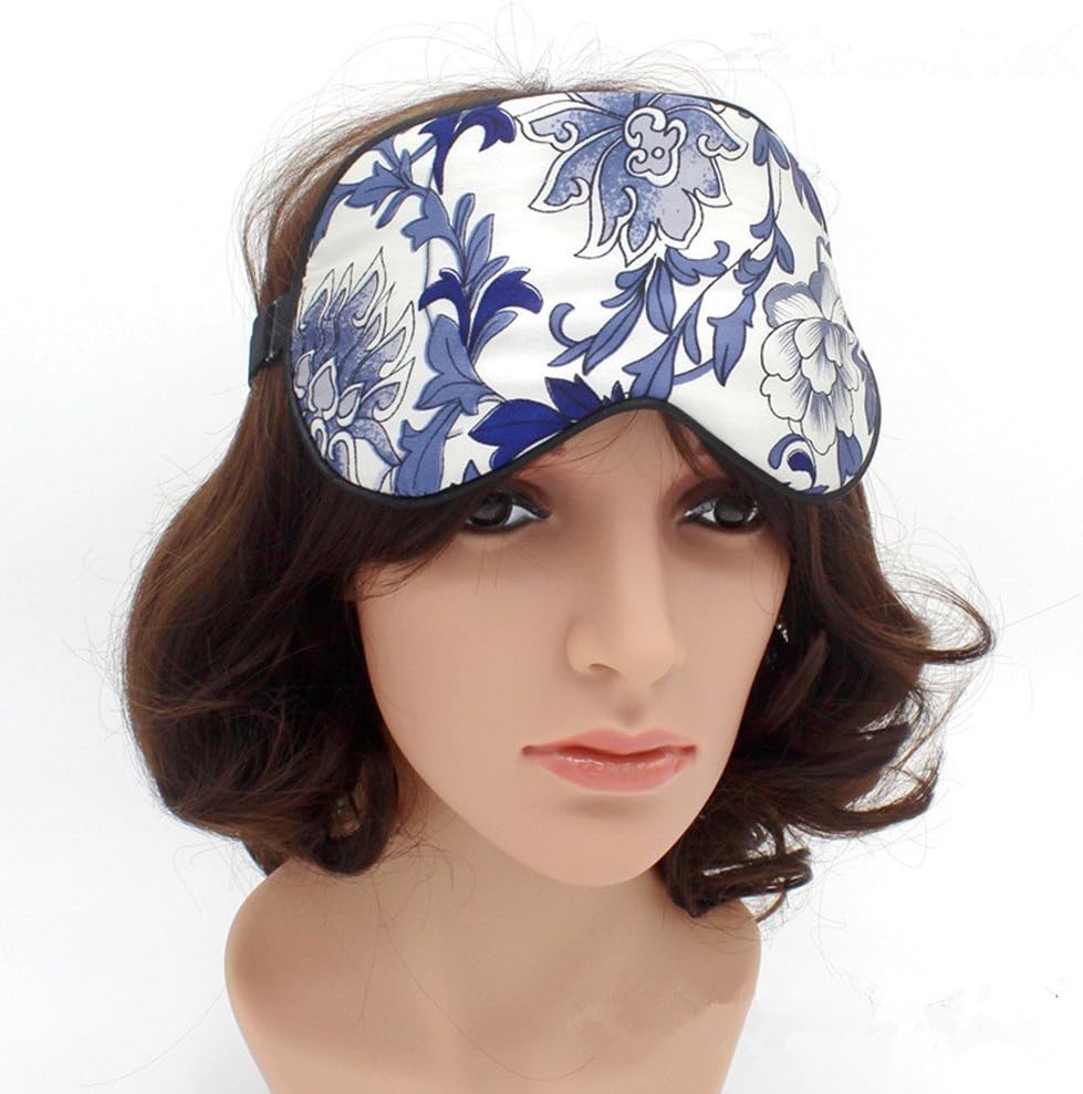 nadamuSun Eye Mask Best Natural Pure Mulberry Silk Sleep Mask Super Soft Eye Mask for for Men & Women (Floral) - Image 4