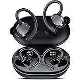 Ear Buds Wireless Bluetooth Earbuds, Bluetooth 5.4 Headphones 68hrs Playtime Sport Earphones with LED Display ENC Noise Cancelling Mic, IPX7 Waterproof Earbuds with Hook for Sports/Workout/Running