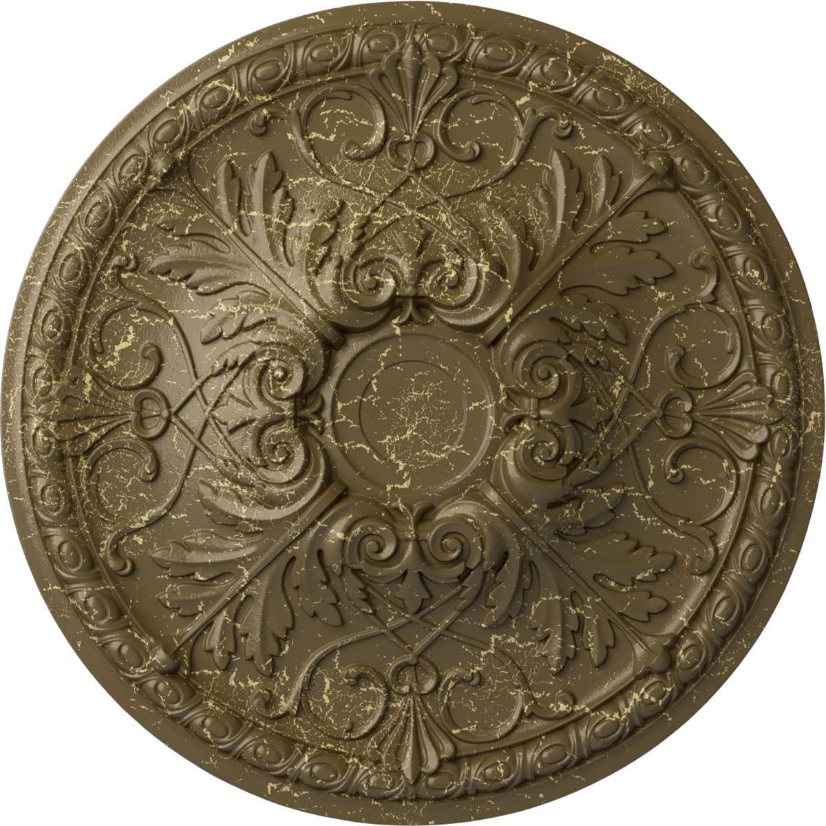 Photo 1 of 32 3/8"OD x 3 1/2"P Tristan Ceiling Medallion (Fits Canopies up to 6 1/4"), Hand-Painted Mississippi Mud Crackle