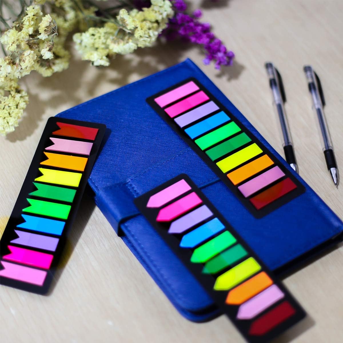 Page Markers Sticky Index Tabs, Arrow Flag Tabs Colored Sticky Notes for Page Marker Bookmarks [10 Primary Colors, 600 Pieces] Sticks Securely, Removes Cleanly : Office Products