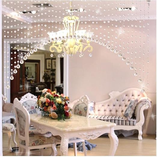 Amazon Com Drindf Luxury Glass Beads Door String Tassel Curtain