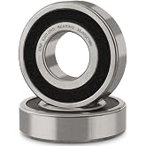XIKE 6307-2RS Deep Groove Ball Bearings, 35 x 80 x 21 mm, 2-Pack | Dual 2RS rubber seals, premium GCr15 chrome steel, pre-lubricated. ABEC-3 precision fit for electric motors and machinery.