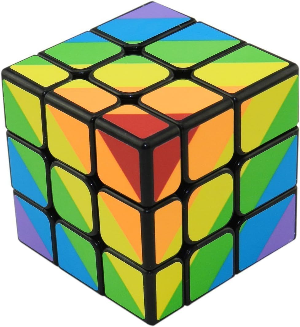 Baidecor Unequal Speed Cube Puzzle 3 Layers Rainbow Puzzls