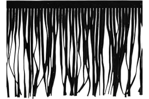 uxcell 1 Yard 6 Inch PU Leather Fringe Trim Double Side Leather Sewing Tassel Fringes for DIY Sewing Dress Crafts Skirt Decor