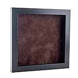 20x20 Shadow Box Frame Charcoal Gray Wood | with a