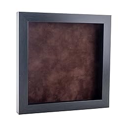 20x20 Shadow Box Frame Charcoal Gray Wood | with a