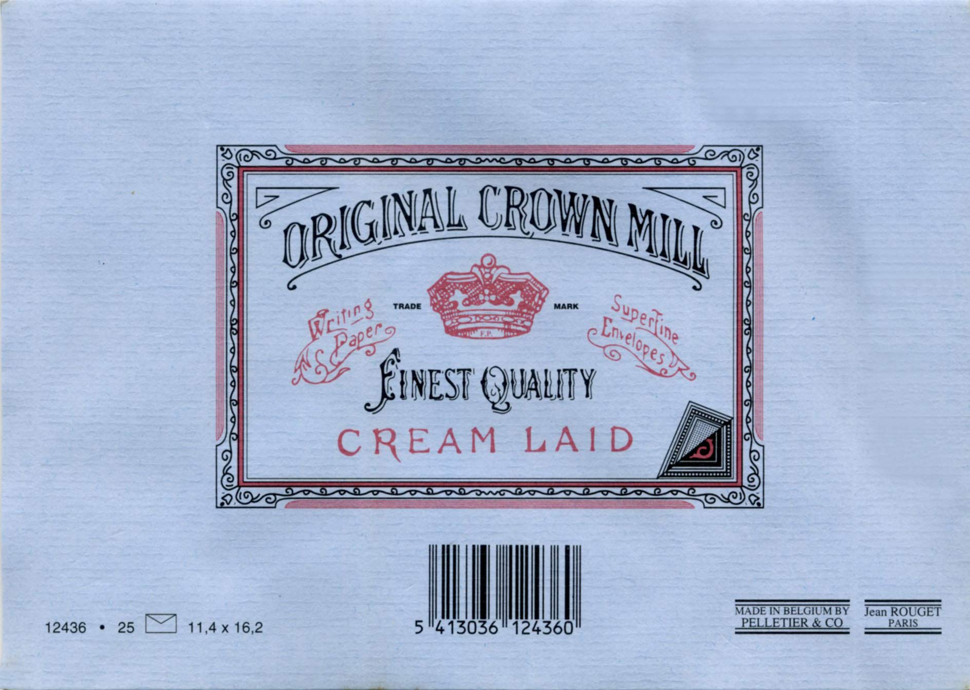 Original Crown Mill Classic Line C6 Texture Laid Envelope - Blue (Pack of 25)