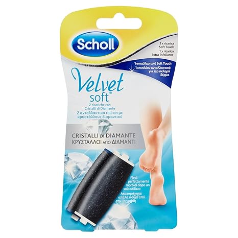 Scholl – Ersatzrollen für Velvet Soft, mit Diamantpartikeln Extrastark und Fein