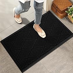 HIYARD Durable Front Door Mat, Absorbent Muddy Dirt