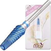 PANA 5-in-1 Pro Upgraded Multi-Function Drill Bit 3/32" Shank Size - (Blue, 2X Coarse to 2X Fine) - Mix Size Tungsten Drill Bit Fast Remove Acrylic Hard Gel Nail for Manicure Pedicure