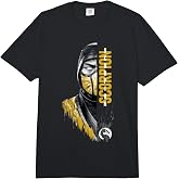 Mortal Kombat Klassic Scorpion Split Face Bust Portrait Comfort Colors Adult Heavyweight T-Shirt