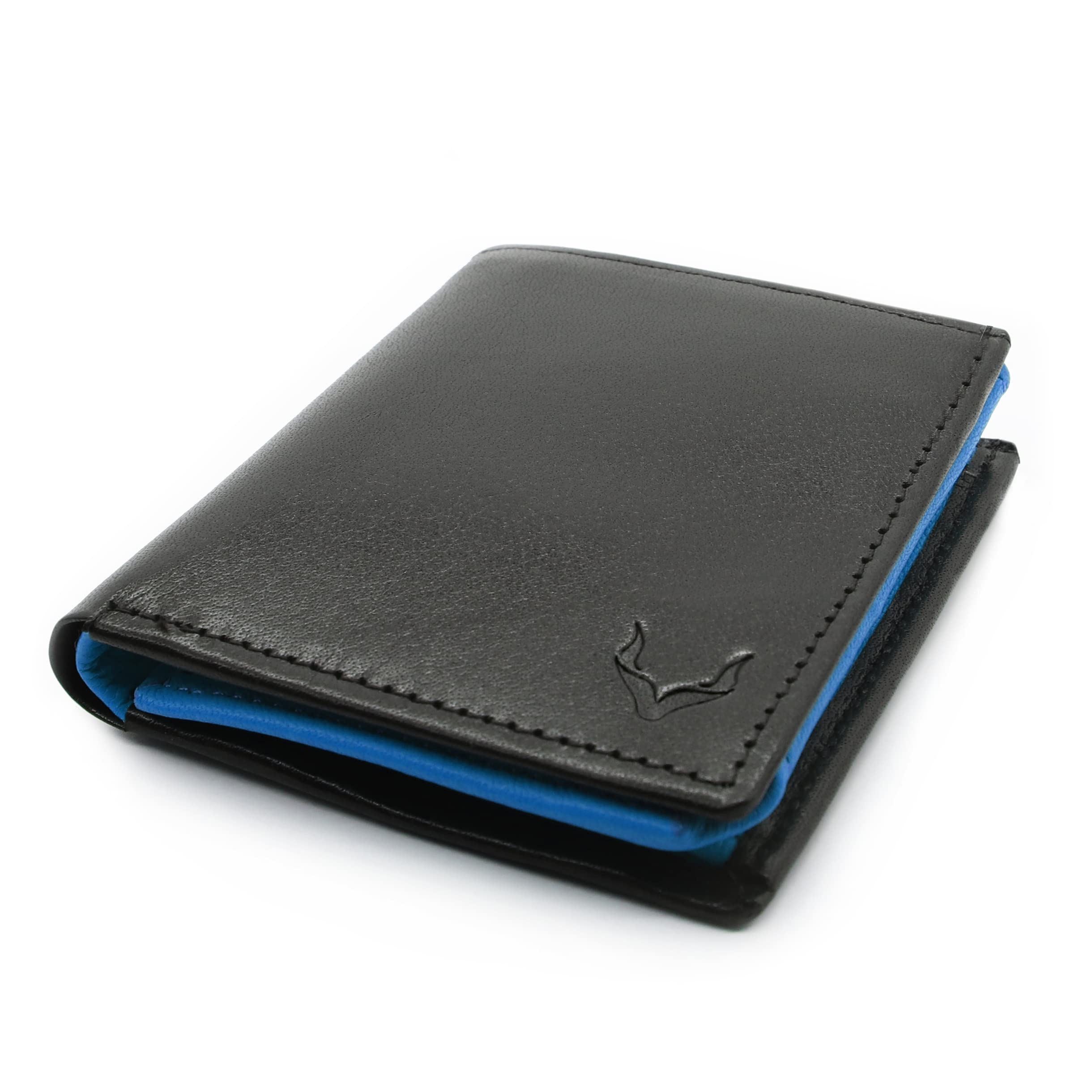 PELLE TORO Handmade Portrait Men's Wallet, Compact RFID Blocking Napa Leather Wallet with 2 Note Compartments, Coin Pocket, 13 Slots and ID Window, in Wooden Mens Gift Box