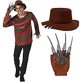 Morph Nightmare Killer Costume Men With Claw Sizes M-3XL Scary Halloween Costumes For Men