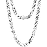 KRKC&CO Promise Necklace for Him, Anniversary Birthday Gift for Bf Husband from Wife, Gold Silver Black Cuban Link Chain for Men, 8mm 22in, 316l Stainless Steel Hip Hop Jewelrys to My Man