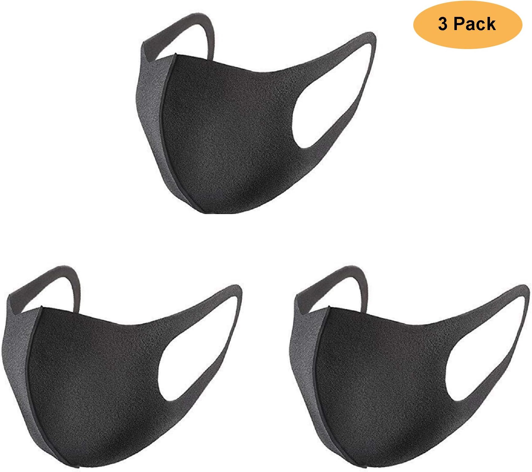 Sajanic 3 Pack Unisex Mouth Mask Adjustable Anti Dust Face Mouth Mask, Washable and Reusable Mouth MASK