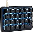 Koolertron One Handed Macro Mechanical Keyboard,Blue LED Backlit Portable Mini One-Handed Mechanical Gaming Keypad 23 Fully P