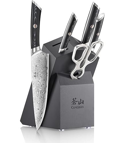 Amazon.com: Cangshan KURO Series 12-Piece Knife Block Set, High