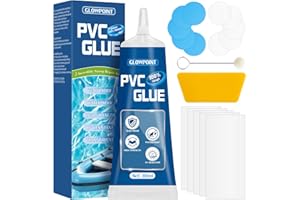 GLOWPOINT Air Mattress Patch Kit, Transparent Hot Tub Repair Kit, Vinyl Repair Kit for Air Beds, Snow Tube, Inflatable Mattresses and PVC Inflatable Products, Waterproof, UV Resistant (80ml)