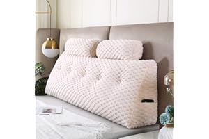 Gpround Wedge Headboard Pillows + Head Roll Pillow Bed Wedge Pillow for Headboard Large Bolster for Bed Rest Reading Pillows Backrest Pillows for Sitting in Bed Backrest Positioning Support