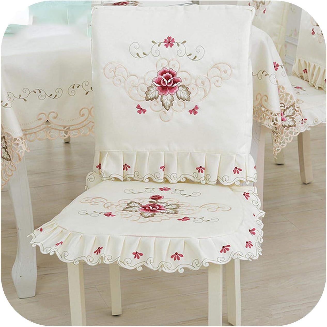 Funda de asiento bordada, silla cojín para silla de comedor, cojín