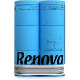 Renova Blue Toilet Paper 3-Ply - Pack of 6 Compact Rolls - 140 Sheets - Eco-Label Certified, Dermatologically Tested, Septic Safe, Sustainable &amp; Soft