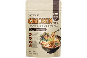 JAYUSS Ramen Seasoning Less Sodium Chicken Instant Ramen Seasoning Powder 10.58 Oz Gluten Free, Non-Gmo, No MSG Premium Instant Noodle Soup Powder 300G