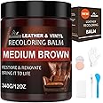 SHABEIBEI Leather Scratch Repair Balm-Leather Color Restorer for Couches Leather Scratch Remover for Carseat Boots Leather Couch Scratch Repair Couches (Medium Brown)