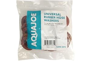 Aqua Joe AJHW-20PK Universal Rubber Garden Hose Washers, 20 Count