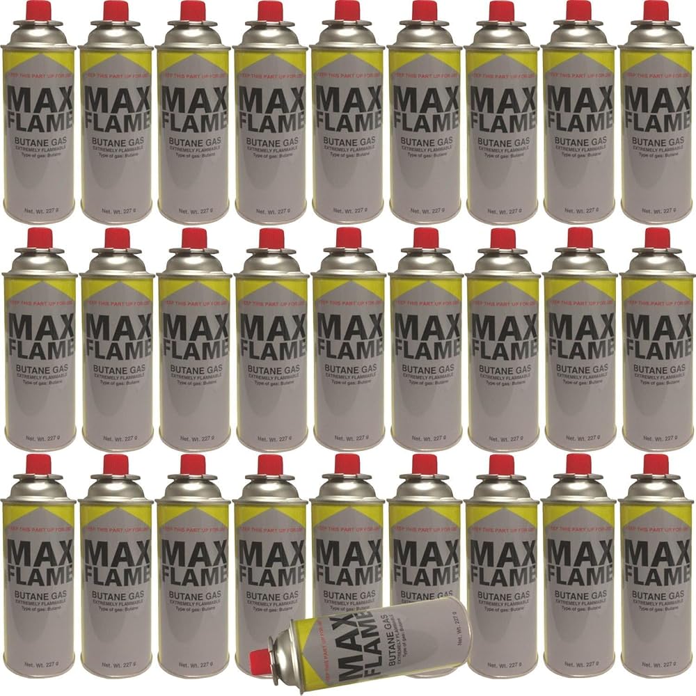 SMART SHOPPING 28 PC Flame Butane Gas Canisters Set for Cooker Heater BBQ